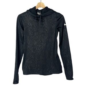 Nike Dri-Fit Black Snake Print Athletic Running Hoodie S
